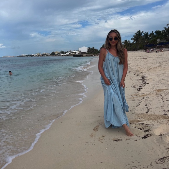 SOLD OUT Free People McKinley Maxi Dream Blue—Worn Once - Picture 1 of 3